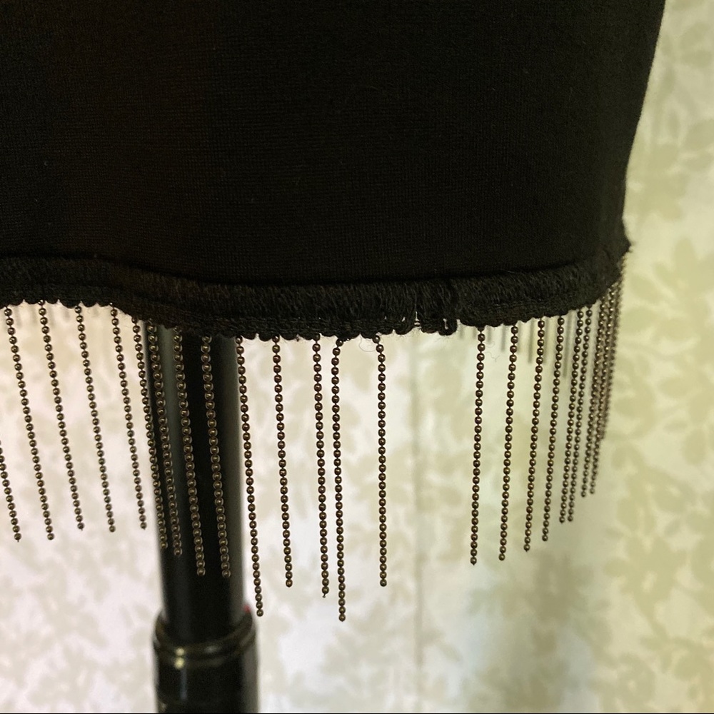 Sold French Connection LBD w/ Chain Fringe - Picture 5 of 8